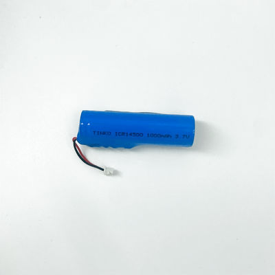 Good price 14500 li ion rechargeable battery 1000mah With Wire And Connector 3.7V online